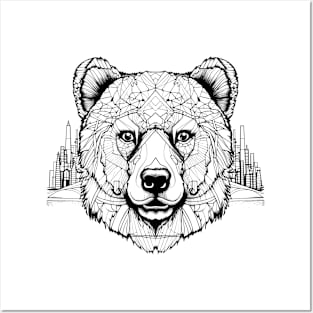 Grizzly Bear Animal Freedom World Wildlife Wonder Vector Graphic Posters and Art